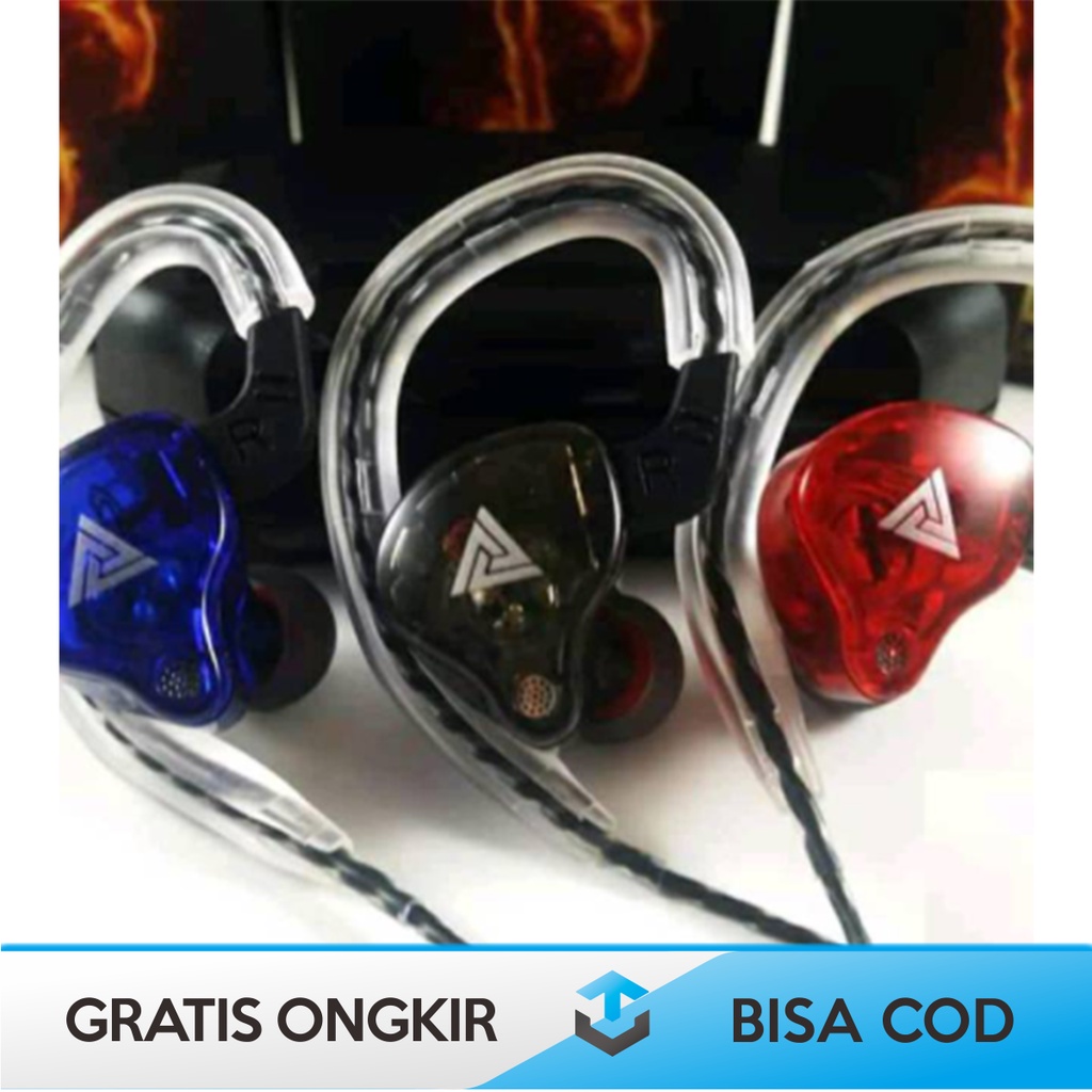 EARPHONE BASS DYNAMIC DRIVER QKZ HIFI DILENGKAPI MICROPHONE ORIGINAL