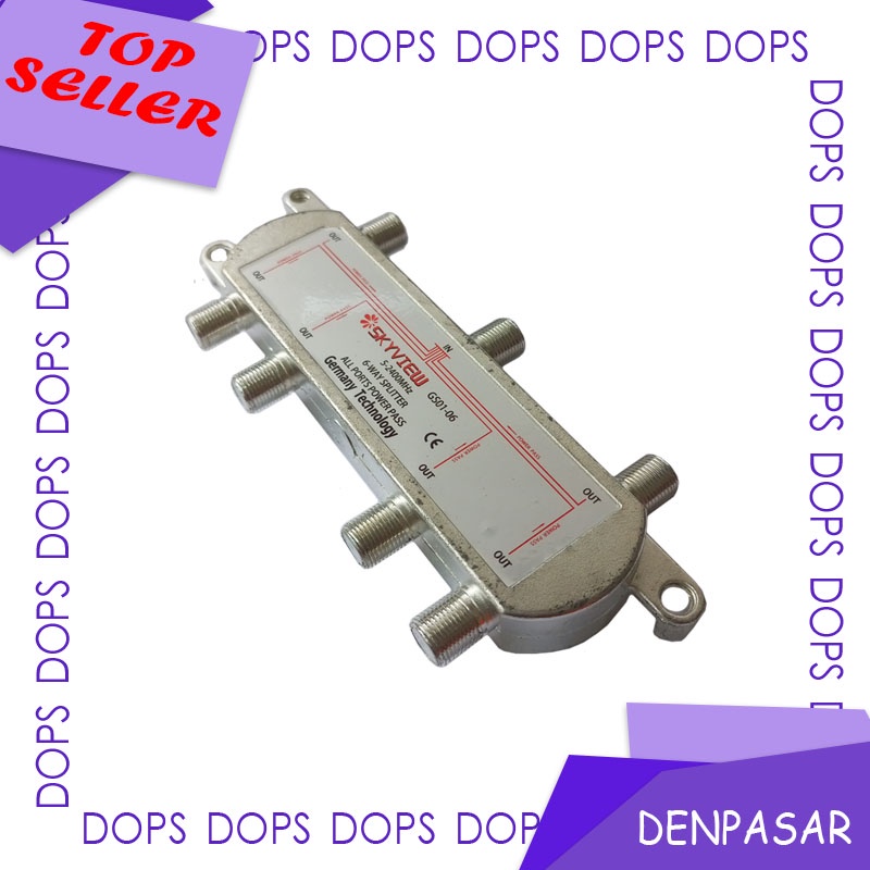 Terlaris Splitter 6 Way SV01-06 Skyview Cabang Antena UHF Parabola DOPS