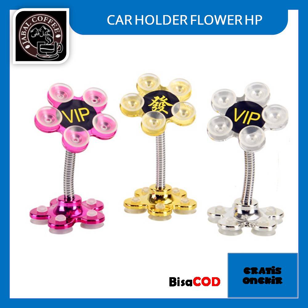 Car Holder Flower Warna Warni / Car Holder Flower Flexsibel Universal Gekko / Holder Gurita Bunga VIP