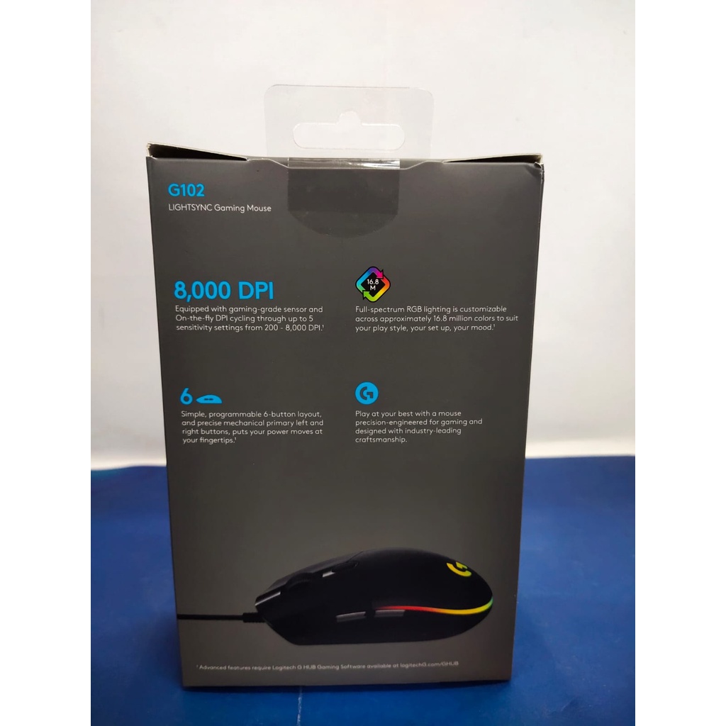 MOUSE LOGITECH KABEL RGB G102