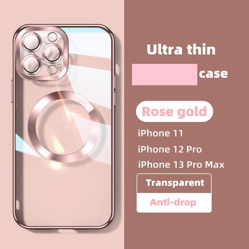 Soft Case iPhone 7 / 8 / 7 Plus / 8 Plus / XR / XS MAX / 11 Pro / 12 / 12 Pro / 13 / 13 Pro  TPU Clear Electroplating Ring Hole Logo