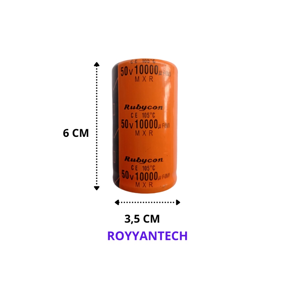 ELCO 10.000UF 50V RUBYCON ORANGE ELCO  RUBYCON 50V 10.000UF