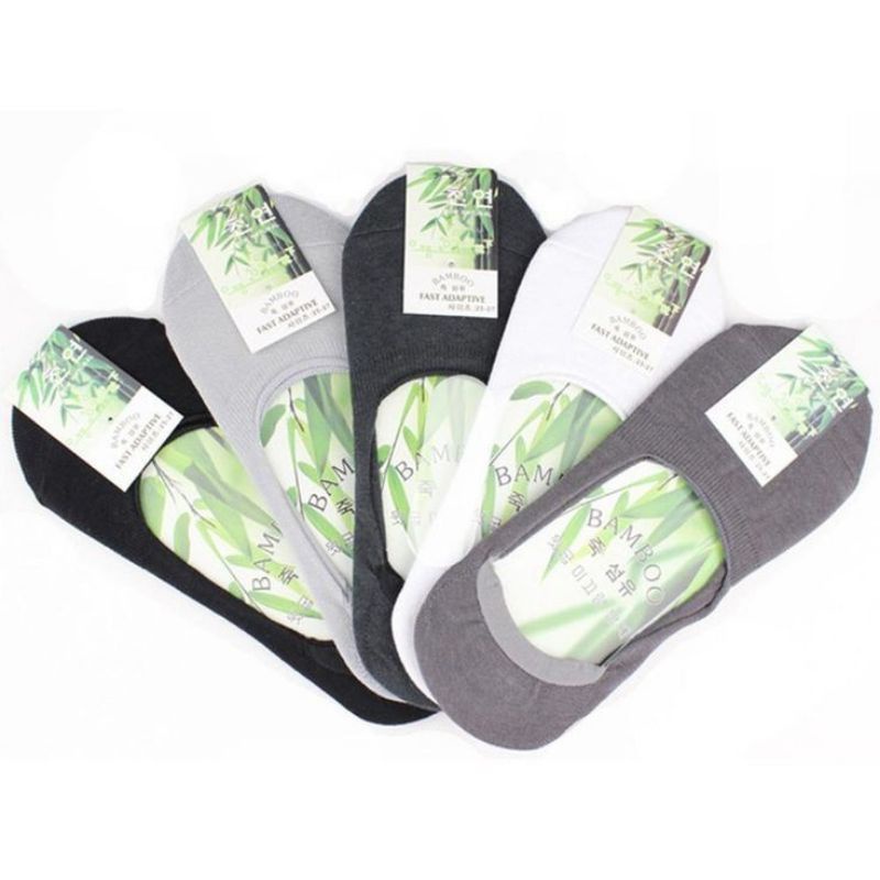 Sepasang Kaos Kaki Pendek Tumit Telapak Pria Serat Bamboo Anti Bacterial