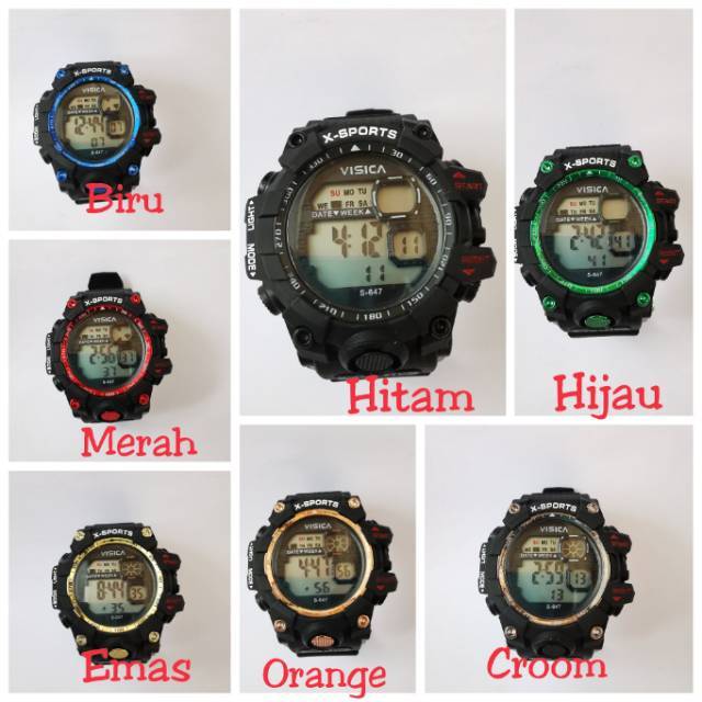 Jam tangan digital Sporty Anak Remaja water Resist Visica 647