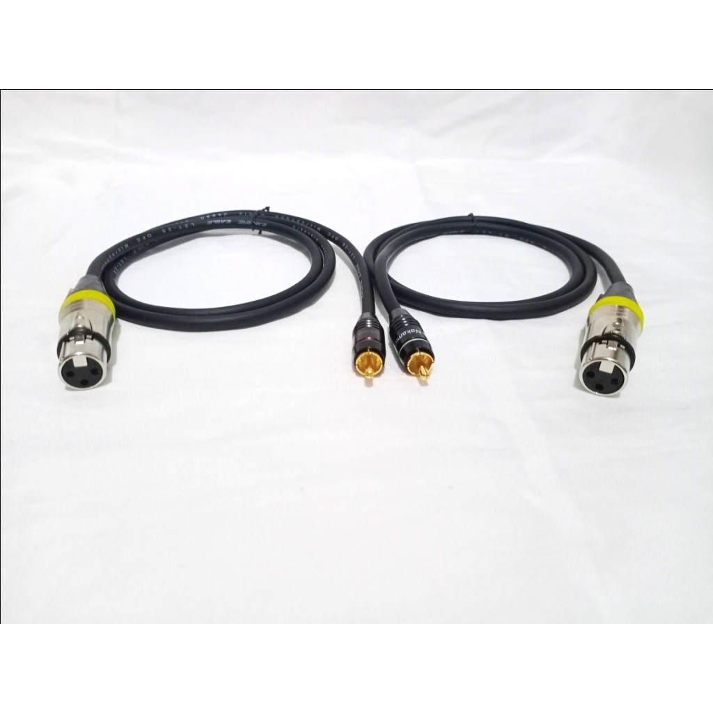 KABEL MIXER KE AMPLIFIER XLR CEWEK KE RCA 7-10 METER 2 PCS