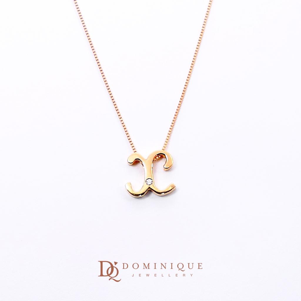 

Dominique Jewellery-Pendant Diamond X + Necklace Kadar 75%