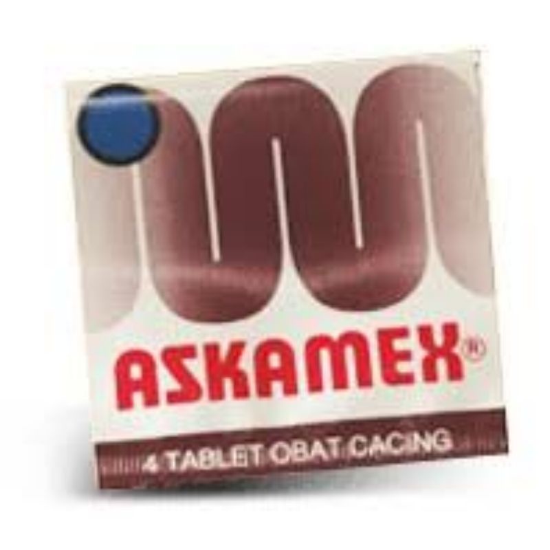 Askamex Strip Isi 4 Tablet / Obat Cacing