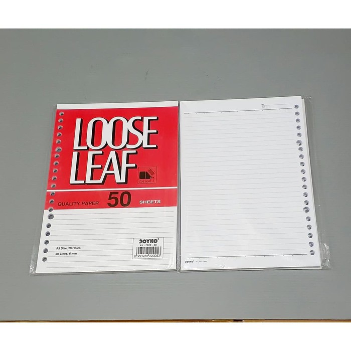 

KERTAS LOOSE LEAF JOYKO A5 ISI 50 LEMBAR | REFILL BINDER FILE | ATK
