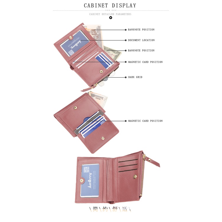 BAELLERRY 3528 Dompet Wanita Bahan Kulit PU Leather Premium WATCHKITE WKOS