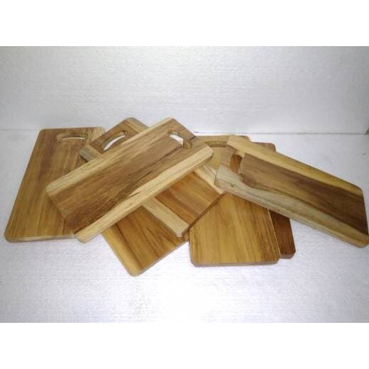 Talenan Kayu Jati 30x15 persegi MURAH TEBAL / Wooden Cutting Board