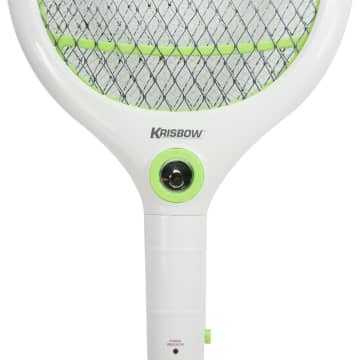 ACE Krisbow RECHARGEABLE WHITE GREEN Raket Nyamuk Rechargeable