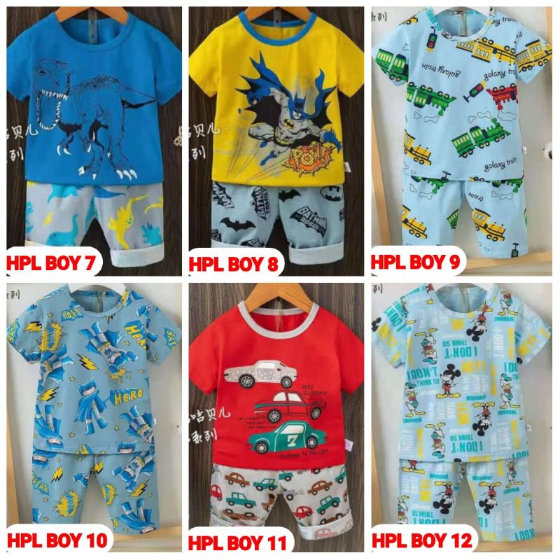 PIYAMA ANAK IMPORT SETELAN ANAK IMPORT CELANA 3/4