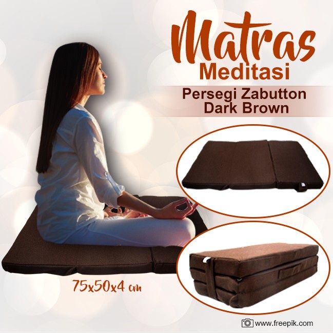 Matras / Bantal/Alas Meditasi (Bantal doa/duduk) Zabutton Dark Brown