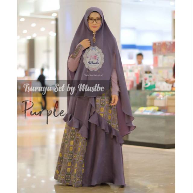 GAMIS SYARI SET TSURAYA ORI MUSTBE HIJAB (PURPLE)