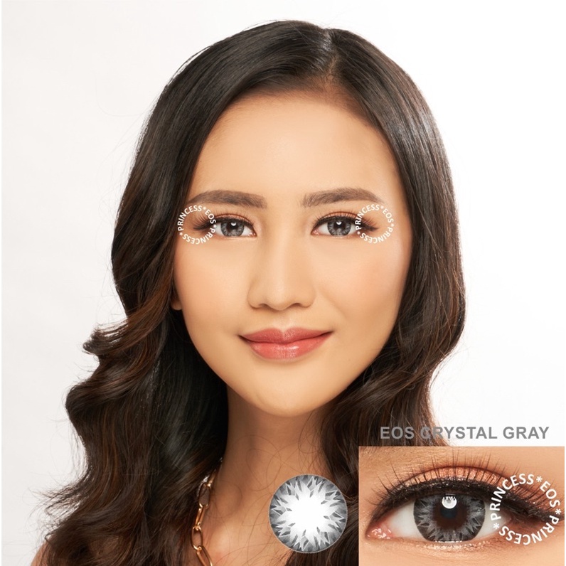 Softlens EOS Crystal Gray / Grey / Abu Normal Minus Beda Minus