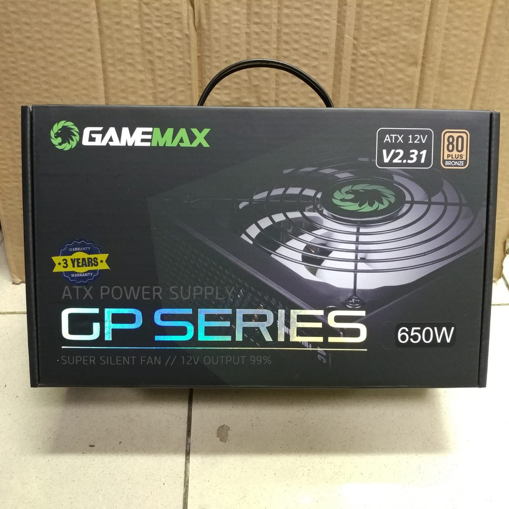 Gamemax GP650 PSU 650 Watt +80 Pure GP Series Bronze Certified - Power Supply 650W