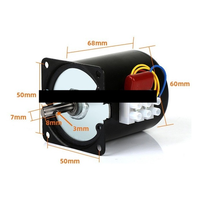 AC Gear Gearbox Dinamo Motor 68KTYZ 220V 60RPM 28W High Torque