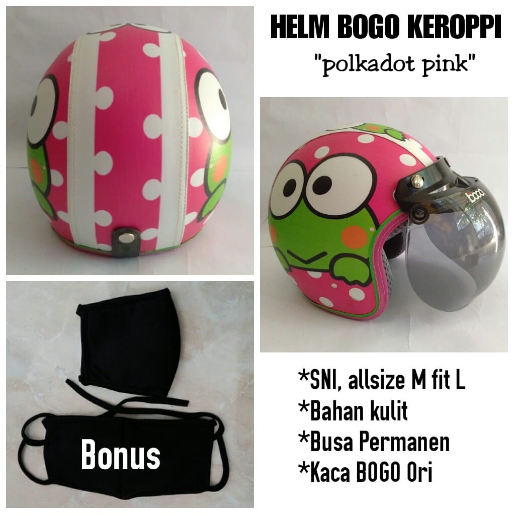 Unik Helm Keropi Keroppi Pink Lucu Shopee Indonesia