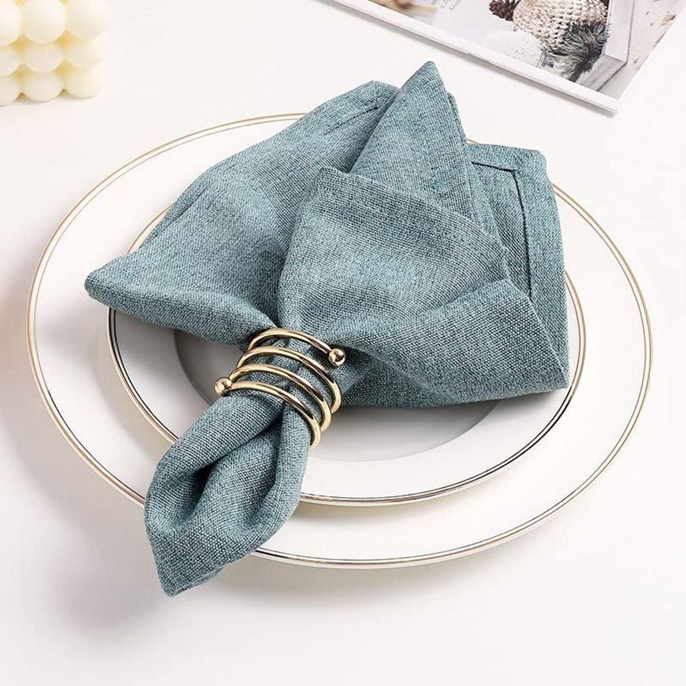 Suyo Cincin Serbet Warna Silver Dekorasi Meja Makan Pesta Napkin Holders Gesper