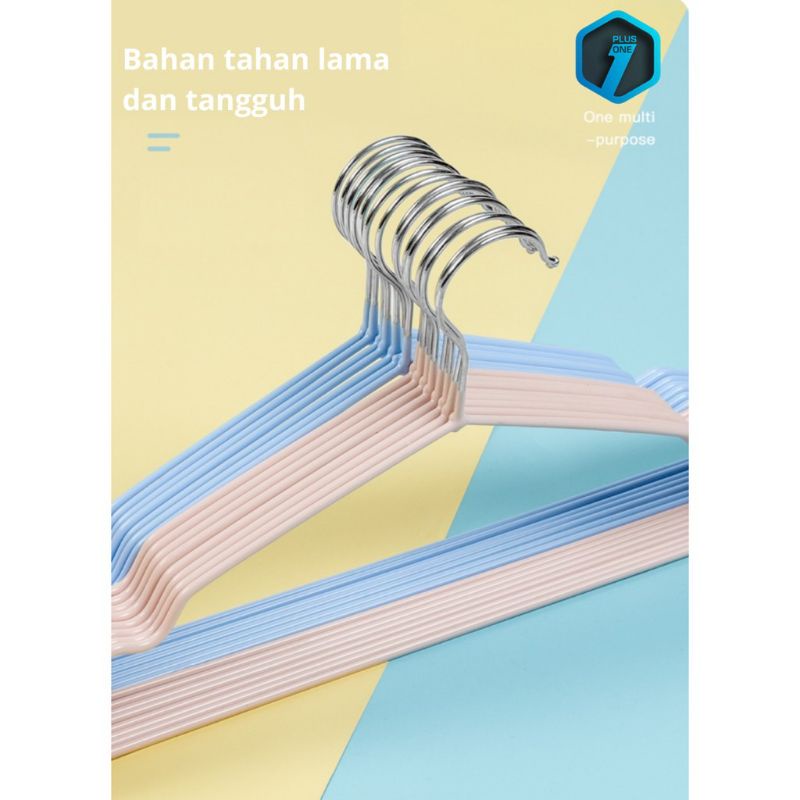 Hanger Baju Stainless Steel Anti Karat,Anti Slip per ( 1 ) biji yah hanger warna  stainles hanger premium