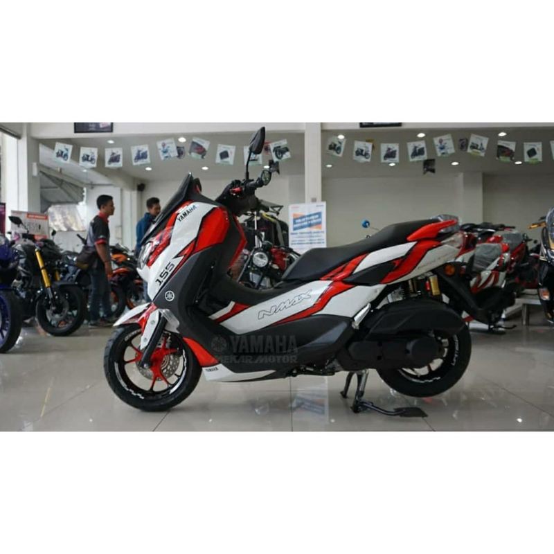 Sticker Decal NMAX Full Body NMAX 155 Variasi putih merah