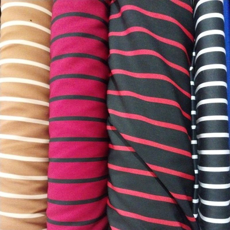 kain bahan monalisa salur 2 warna bahan lembut