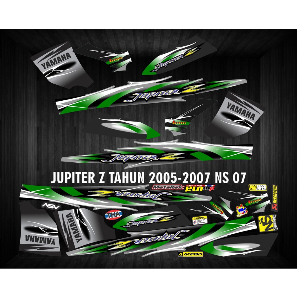 STIKER STRIPING VARIASI YAMAHA JUPITER Z 2005-2007 MOTIF NS 07