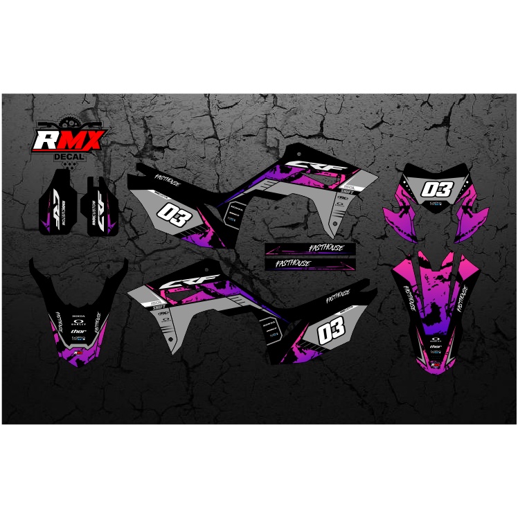 DECAL CRF 150 L FULLBODY (003) DEKAL STIKER CRF 150L HITAM BIRU TUA/MUDA, MERAH, KUNING, HIJAU, EMAS
