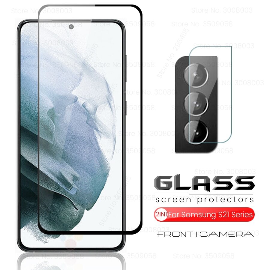 Pelindung Layar Tempered Glass Samsung Galaxy S21, Plus, Ultra 2 in 1