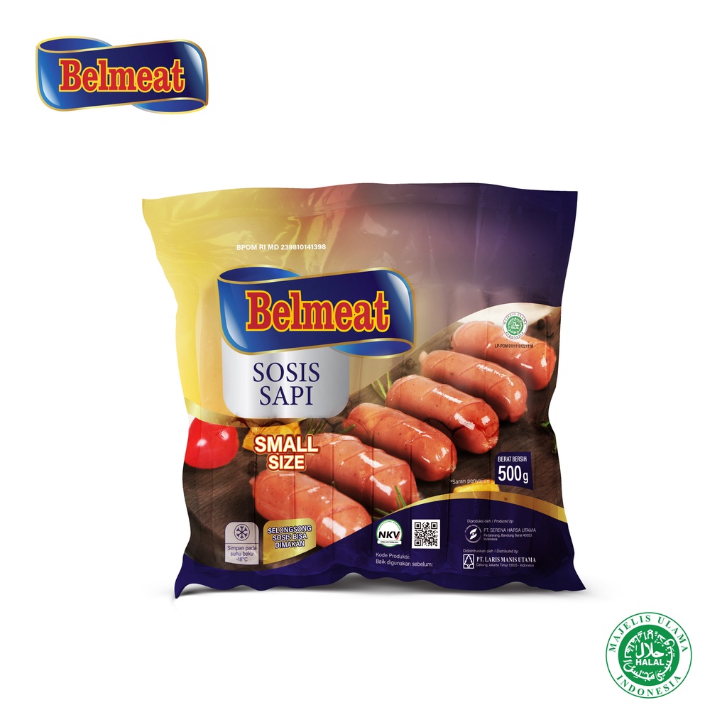 

Belmeat Sosis Sapi Cocktail Small Size Ukuran Kecil 33 Pcs 500 gr