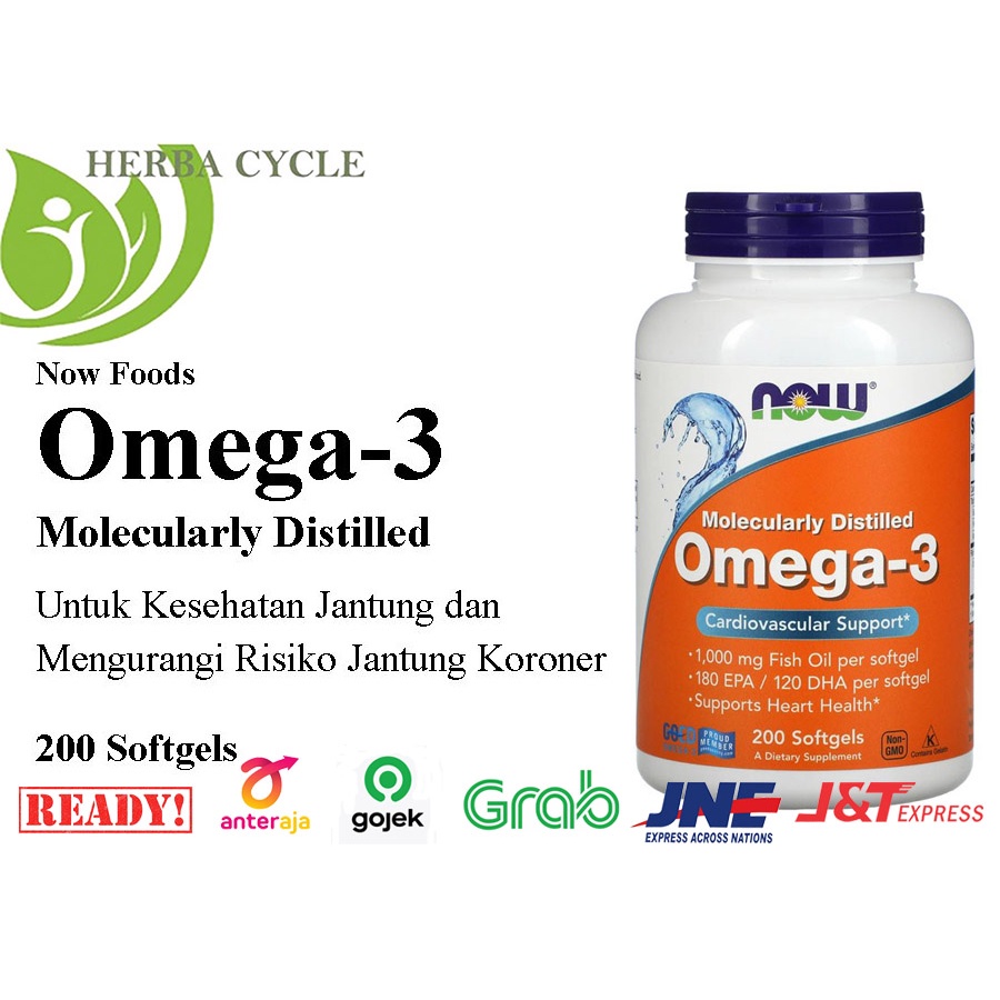 Now Foods Omega-3 180 EPA 120 DHA 200 Softgels ORI USA