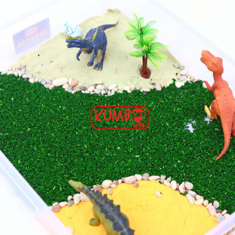 Sensory Box Tema Dino / Mainan Montessori Sensory Play