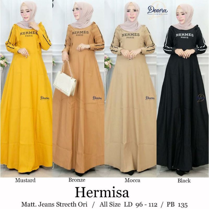 Hermisa Maxi Dress Jeans Strecth Ori by Denora
