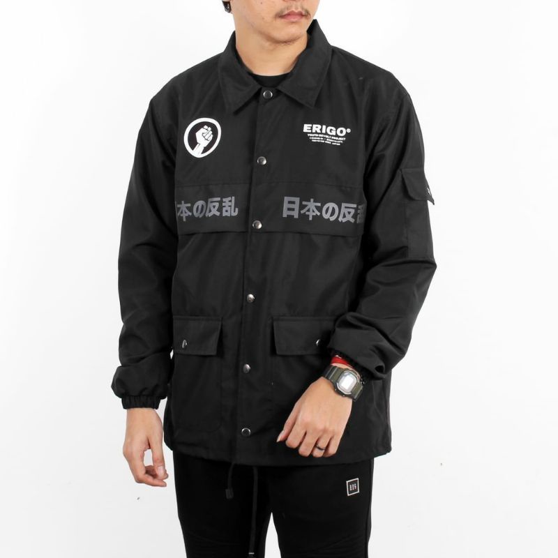 erigo jeket coach /jaket parka kualitas uda pasti ori/erigo coach kajet coach