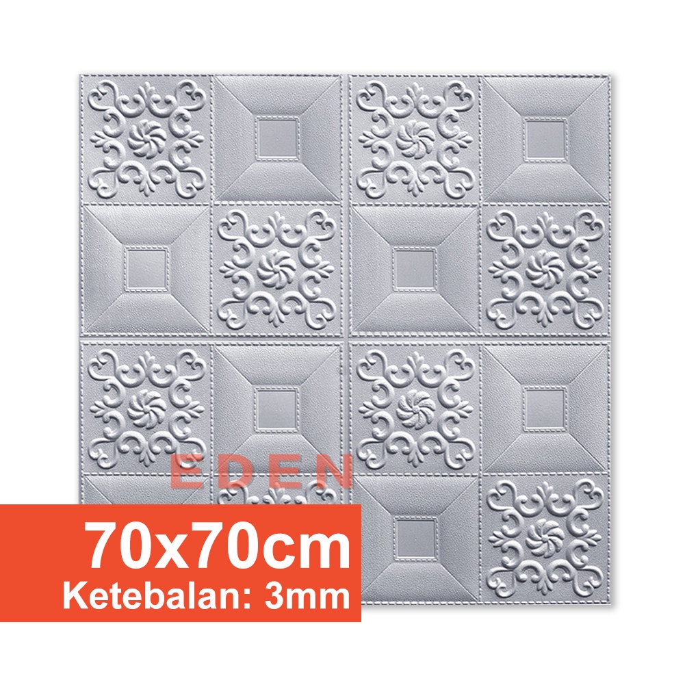 Emboss Wallpaper Dinding 3D Ceiling Ruang Tamu Kamar Tidur Dekor Foam Walpaper Sticker-EDEN-E02(3mm)