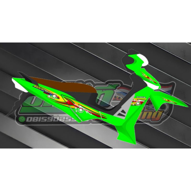 STRIPING SUPRA X 125 WAVE TRANSPARAN HOLOGRAM MOONLIGHT