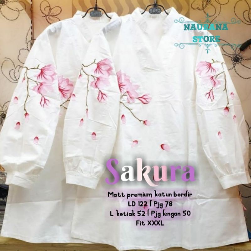Tunik Jumbo - Atasan Jumbo - Atasan Bordir - Sakura