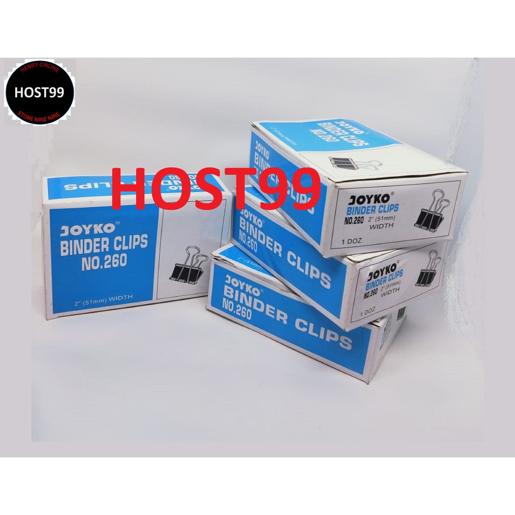

BINDER CLIPS 260 PENJEPIT KERTAS NOTA BUKU 2INCH (51MM) JOYKO KK