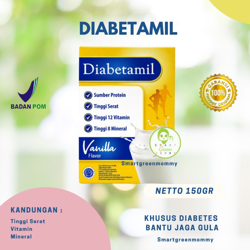 Susu Diabetamil Vanilla Susu untuk Diabetes Bantu Jaga Gula susu diabet mirip diabetasol