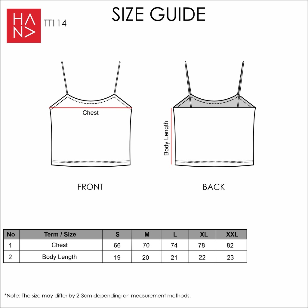 HanaFashion JKT - Kendall Crop Tank Top Wanita - TT114