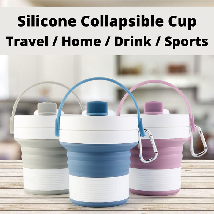Foldable Silicon Coffee Cup  Gelas Lipat  Foldable Telescopic Glass