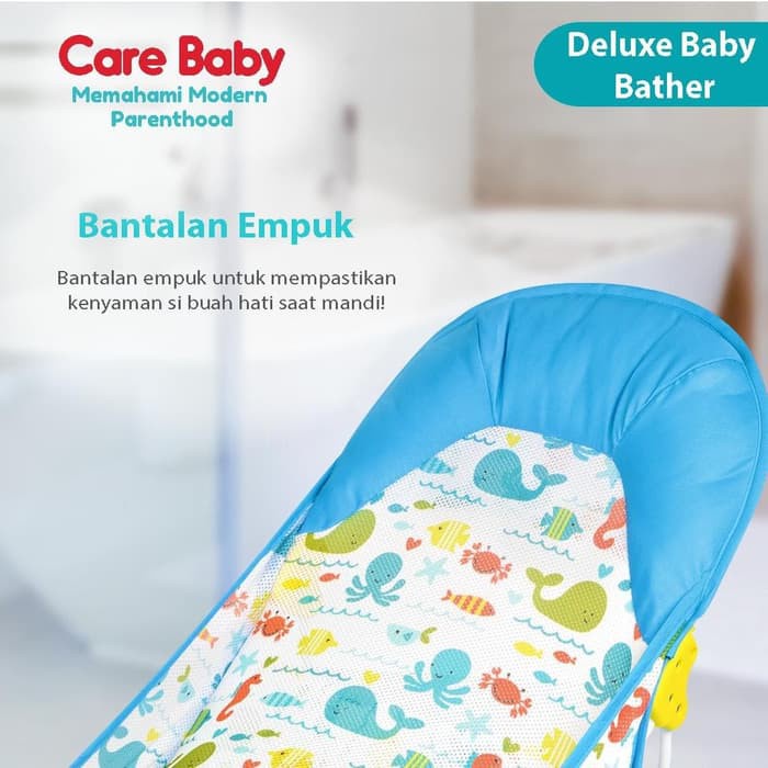 Care Baby Deluxe Baby Bather 3 Recline / Baby Bather / Tempat Mandi Bayi (Tersedia varian warna dan Motif)