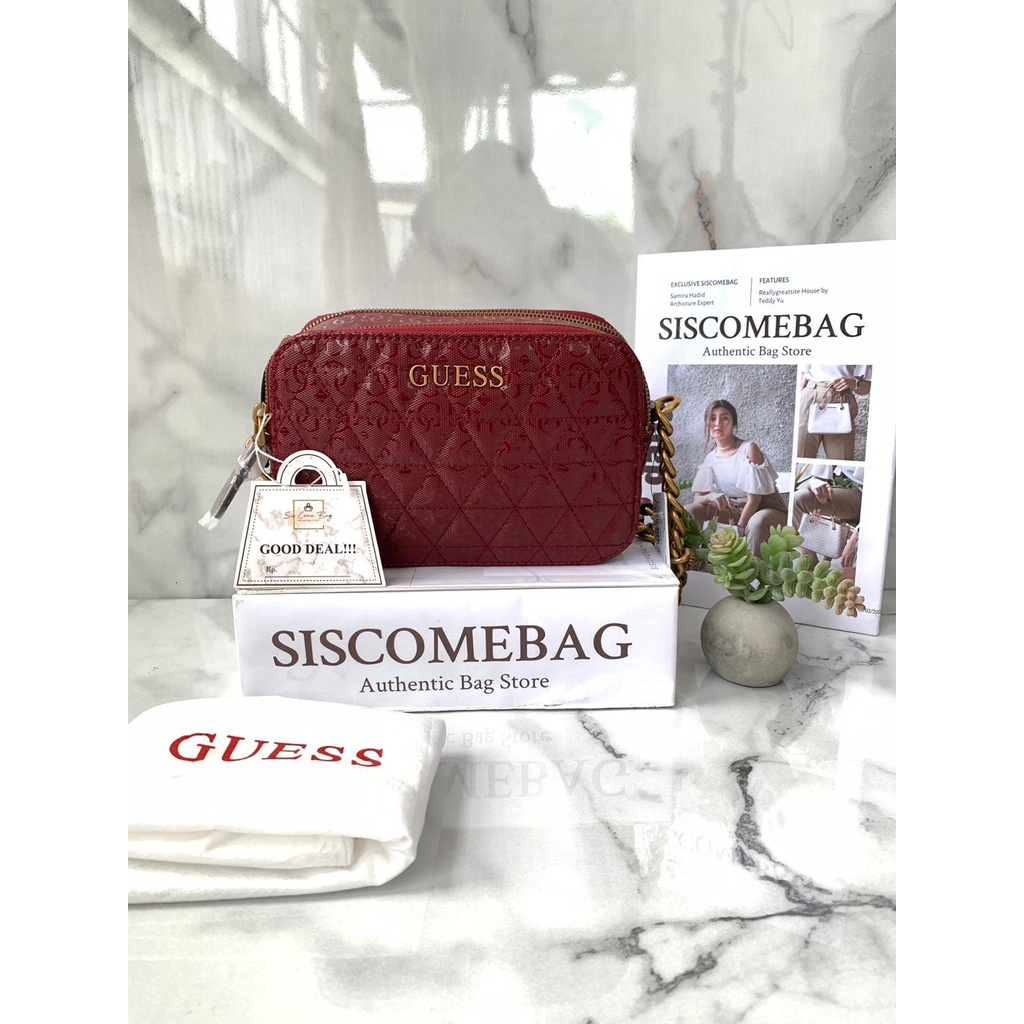 Guess noelle crossbody camera bag merlot