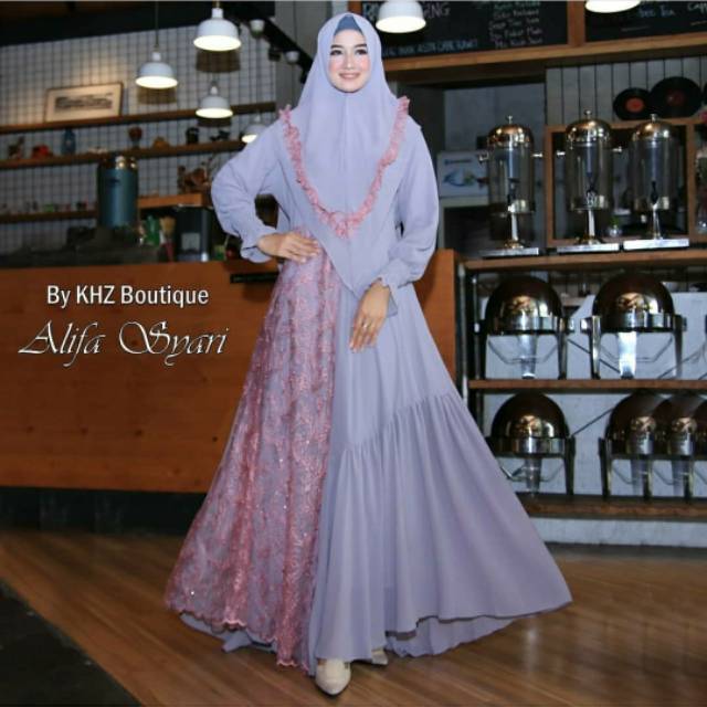 Gamis syari by khz boutique/gamis syari kombinasi