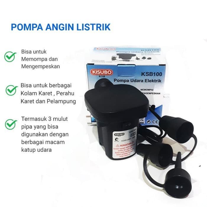 MWN.TOYS Pompa Angin Listrik KISUBO KSB100 - Pompa Listrik Kolam renang