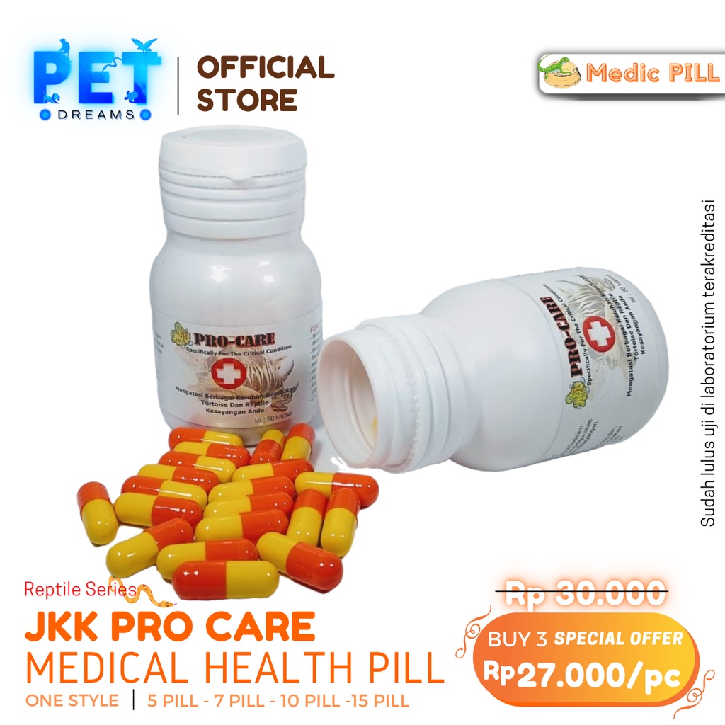 PROMO JKK PRO CARE ECERAN KAPSUL OBAT KURA FLU PILEK PNEUMONIA MOGOK MAKAN SAKIT MATA SULCATA