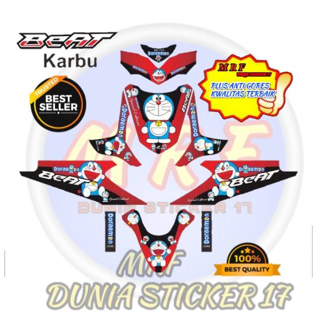dekal beat karbu stiker decal beat karbu decal stiker beat karbu stiker motor beat karbu doraemon 02