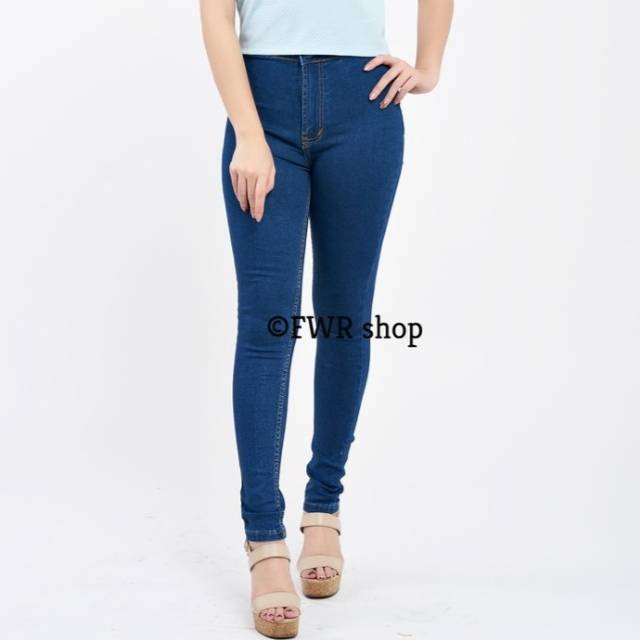 35-38 SUPER JUMBO HIGHWAIST JEANS / BIG SIZE HW JEANS WANITA