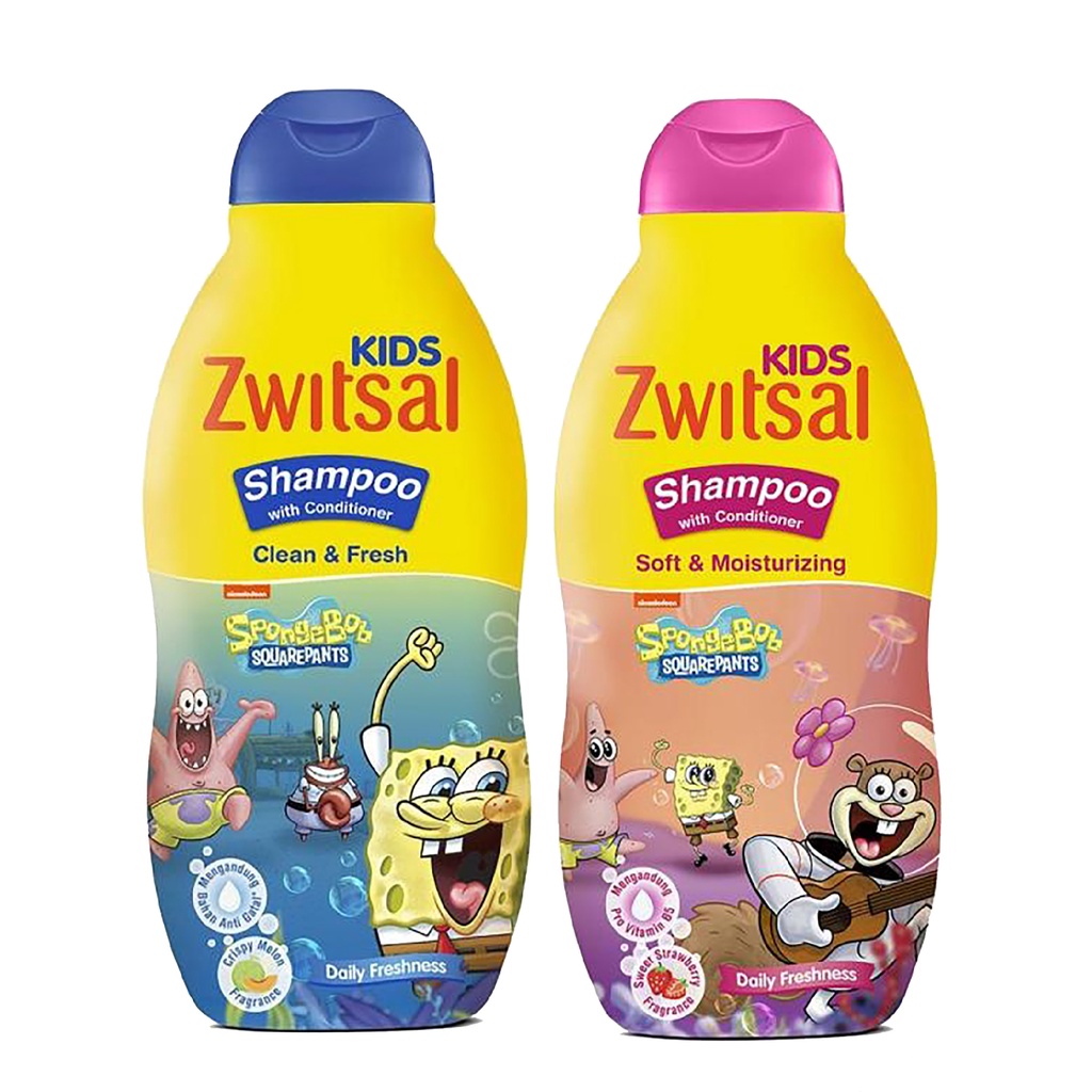 Bisa COD Zwitsal Kids Shampoo Pink Soft &amp; Moisturizing 180 ml / Zwitsal Kids Shampo Clean &amp; Fresh 180 Ml