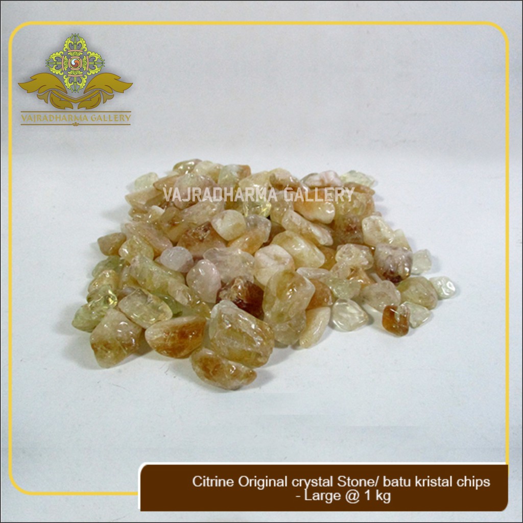 Batu Kristal/Crystal Stone Chips/ Kepingan Citrine